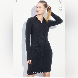 HM button front shirt dress